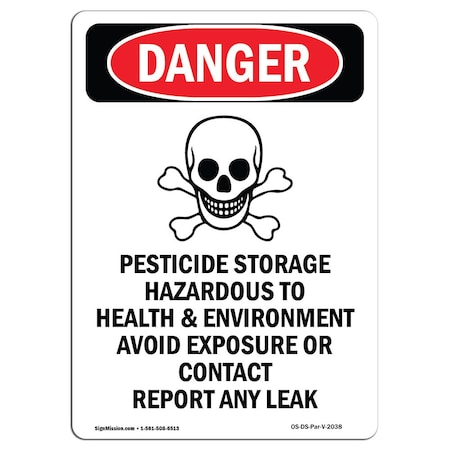 Signmission Safety Sign, OSHA Danger, 10" Height, Aluminum, V-2038, Portrait OS-DS-A-710-V-2038
